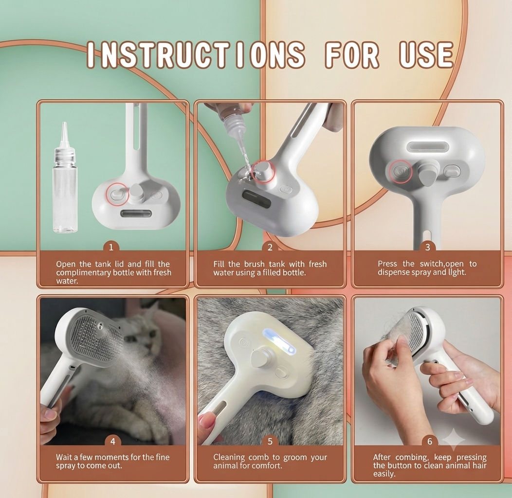 Pipuws Paws™ Steam Grooming Brush